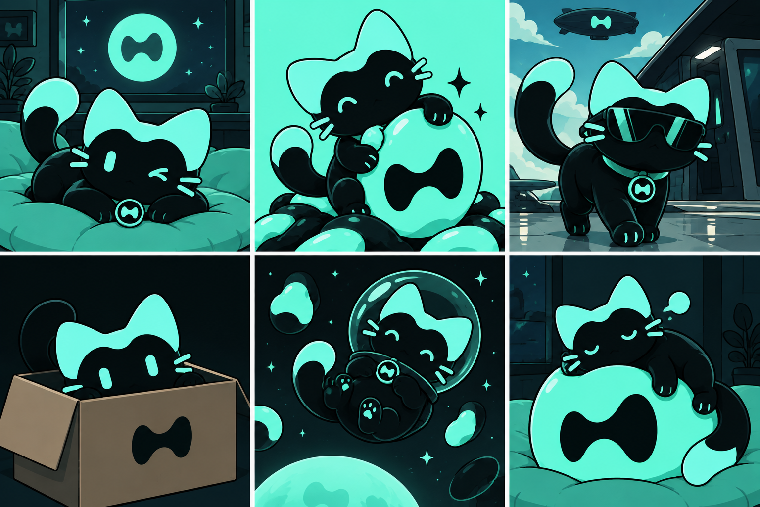 HypeCat comic scenes